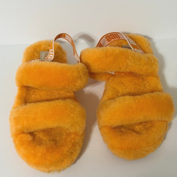 UGG 'Oh Yeah' Slippers Pop Orange‎ Womens Size 5 - Picture 8 of 9